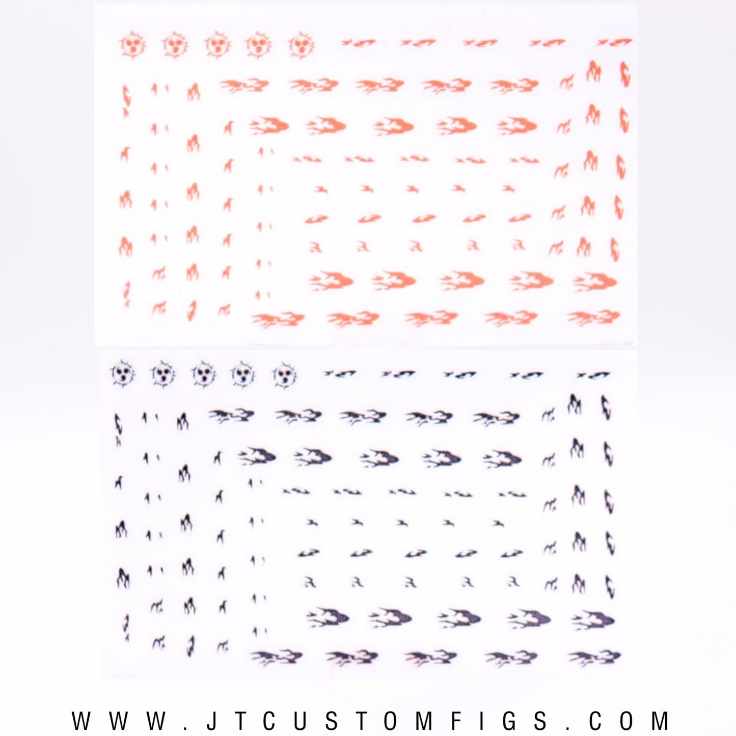 Curse Mark [ Black/Red ]  ( Rub-on decals )