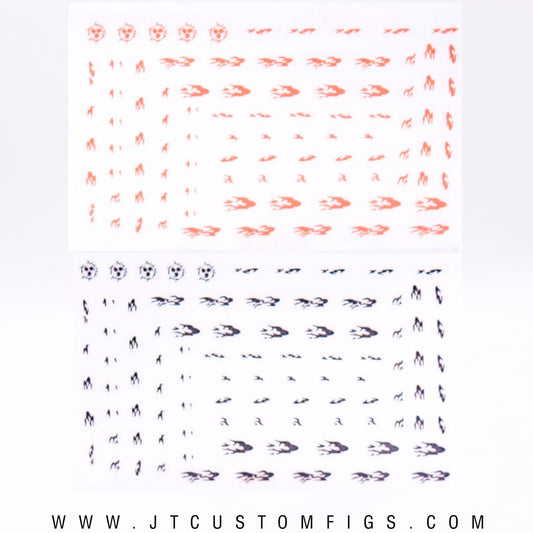 Curse Mark [ Black/Red ]  ( Rub-on decals )